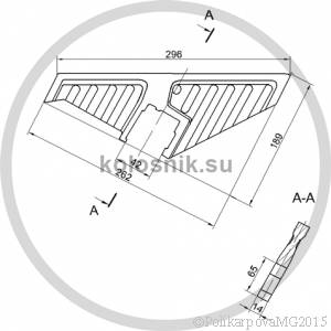 Чертеж колосника поворотного тип 3 (0-40-13)